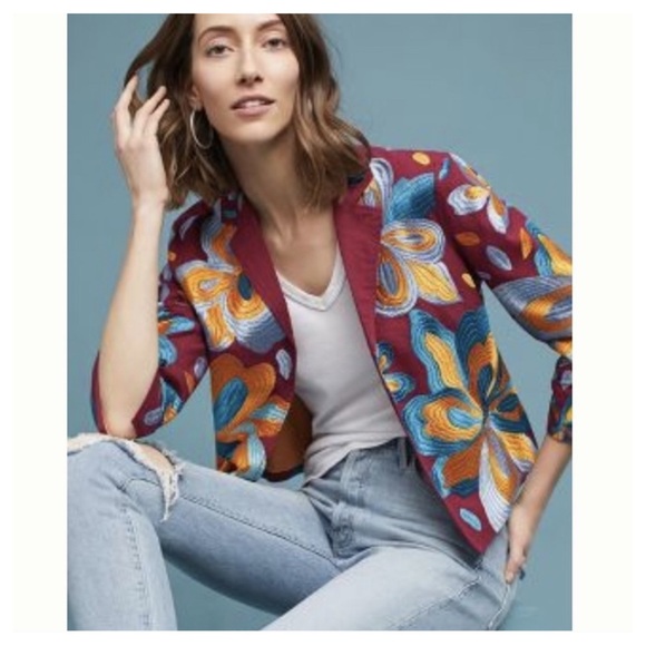 Anthropologie Jackets & Blazers - ANTHROPOLOGIE WOODSTOCK EMBROIDERED JACKET